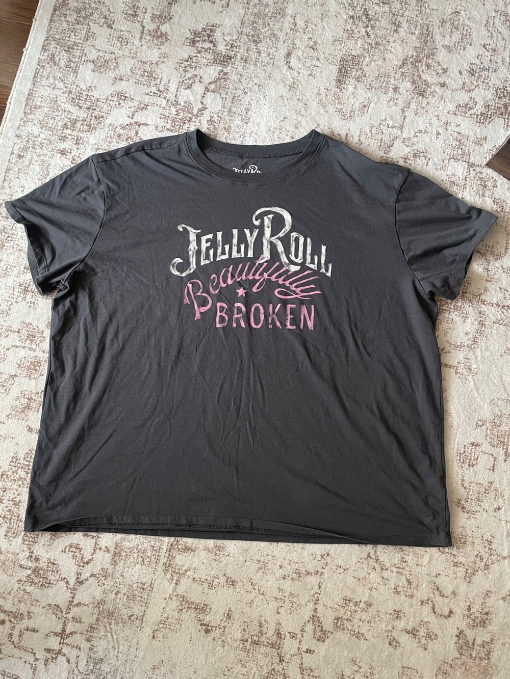 Jelly Roll "Beautifully Broken" Grey Graphic T-Shirt